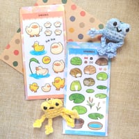 Image 5 of Platty & Friends! Platypus Otter Beluga Turtle Duck Frog Clear Stickers