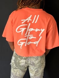 Image 4 of "All Glory" Women's Oversized Cropped T Shirt 