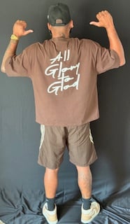 Image 3 of "All Glory" Men's Oversized Cropped T Shirt