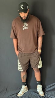 Image 4 of "All Glory" Men's Oversized Cropped T Shirt