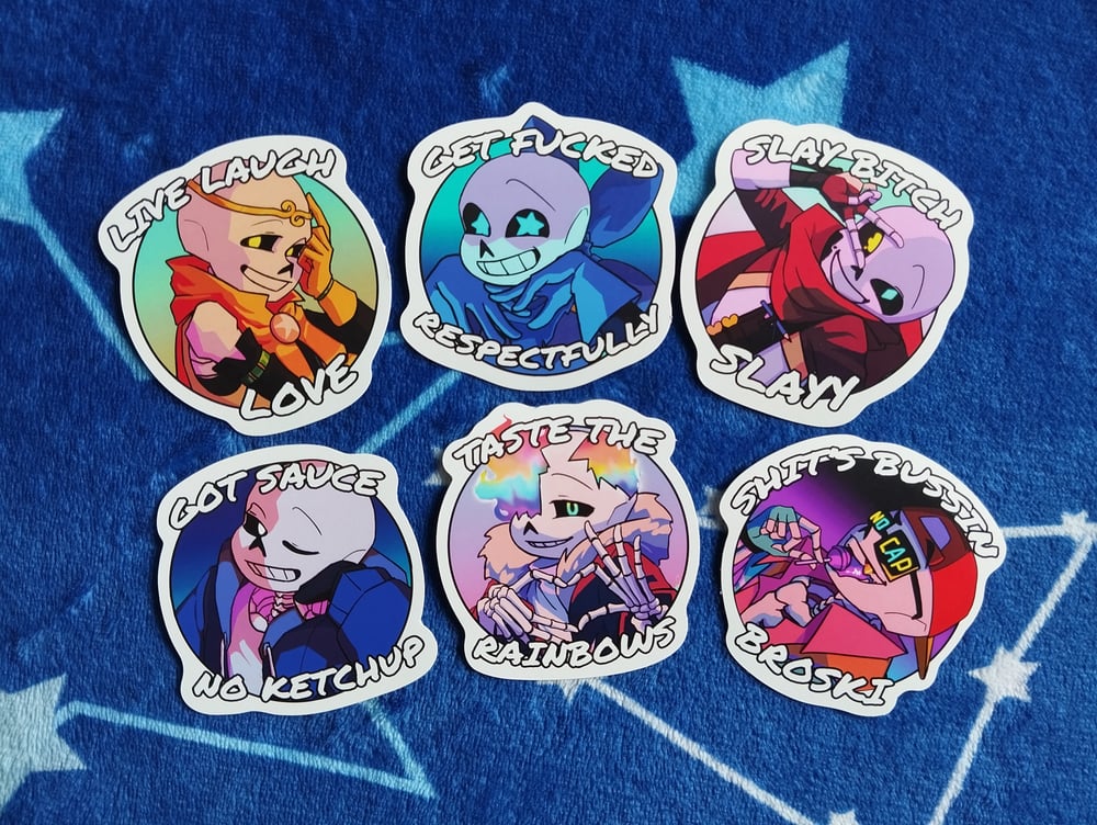 Image of Undertale Multiverse-Star Sanses Squad Meme stickers