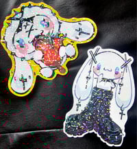 Image 1 of Goth Cinnamoroll Holo Stickers