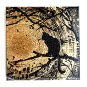 Image of Gold Moon Silhouette Cat