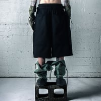 Image 2 of BLACK sweat shorts (double)