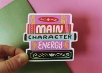 Image 4 of Main Character Energy Stack of Books Vinyl Sticker | Waterproof Book Lover Sticker | Fantasy Books |
