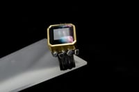 Image 3 of Tourmaline Ring — Oxidised Silver & 18ct Gold