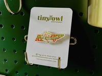 Image 2 of Tennessee Nashville Country Music Boots Acrylic Pin 2 Inches | Pink + Green | Backpack and bag pin