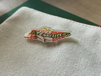 Image 5 of Tennessee Nashville Country Music Boots Acrylic Pin 2 Inches | Pink + Green | Backpack and bag pin