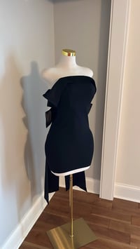 Image 4 of Eve bow mini dress (Black)