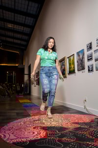 Image 3 of Handprinted American Eagle Jeans (Women Size 10)