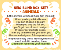 Image 3 of Blind bags! Animeals keychain+Sticker!