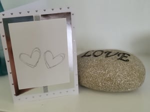 Image of Double Heart (Silver or Gold)