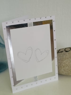 Image of Double Heart (Silver or Gold)