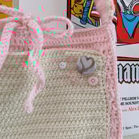 Image 3 of PINK & CREAM BAG ₊˚ʚ₍ᐢ.  ̫.ᐢ₎₊˚✧ ﾟ.