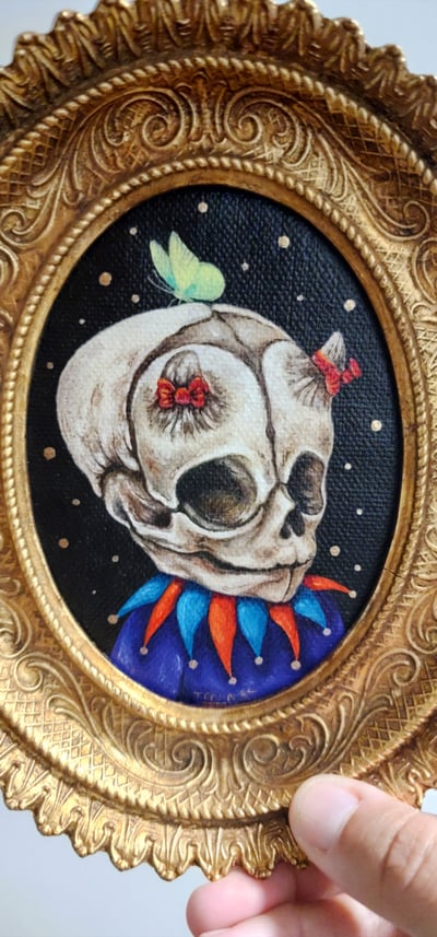 Image of Little Lilith's First Day (Original Oil Painting) 
