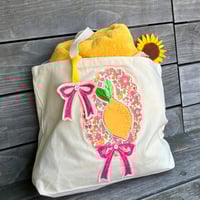 Image 1 of Lemon with Bow Tote Bag
