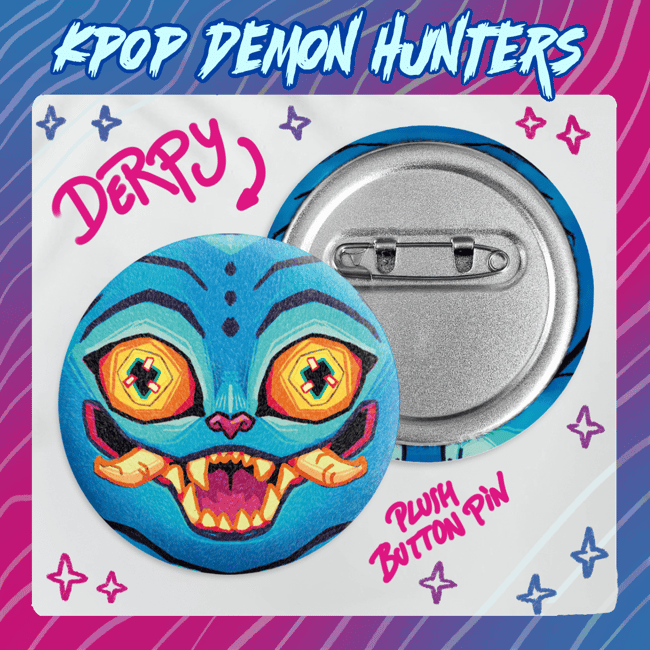 KPOP DEMON HUNTERS - DERPY PLUSH BUTTON