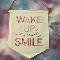 Wake Up and Smile Beaded Tapestry Home Decor
