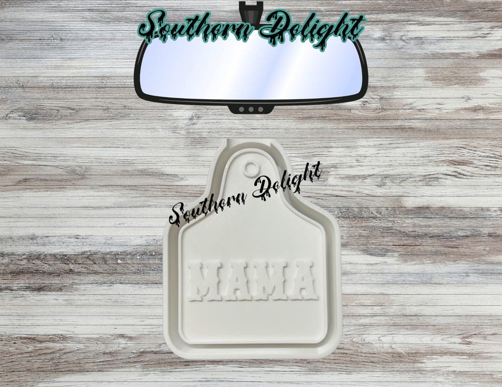 Image of Mama Ear Tag Freshie Mold