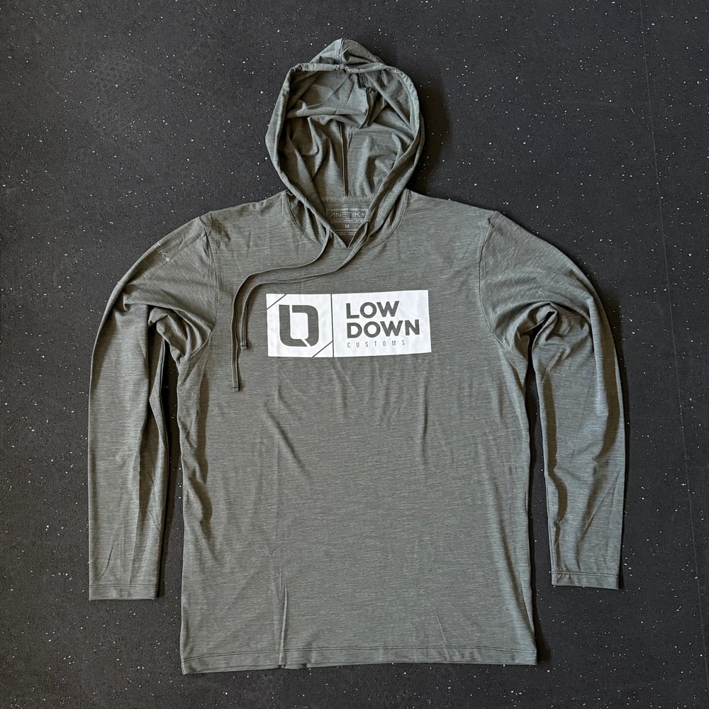 Image of LDC x ANETIK Tech Hoody Dark Olive Heathered