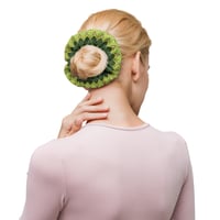 Image 3 of Pickleball Hair Scrunchie - Monstera Glow
