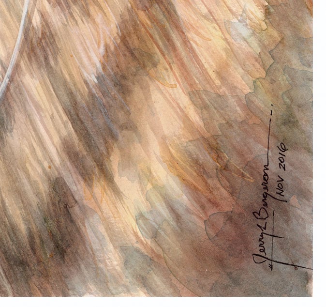 Image of "His Emerald Stare" Watercolor Tiger - Prints