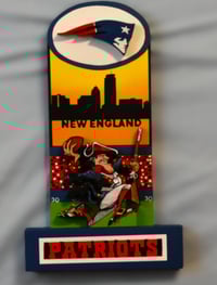 Image 11 of New England Patriots Hand Crafted NFL 3D Wooden Diorama Cartooning Wall Décor