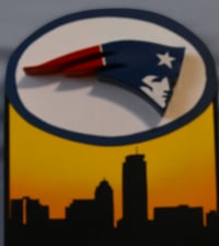 Image 15 of New England Patriots Hand Crafted NFL 3D Wooden Diorama Cartooning Wall Décor