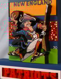 Image 16 of New England Patriots Hand Crafted NFL 3D Wooden Diorama Cartooning Wall Décor
