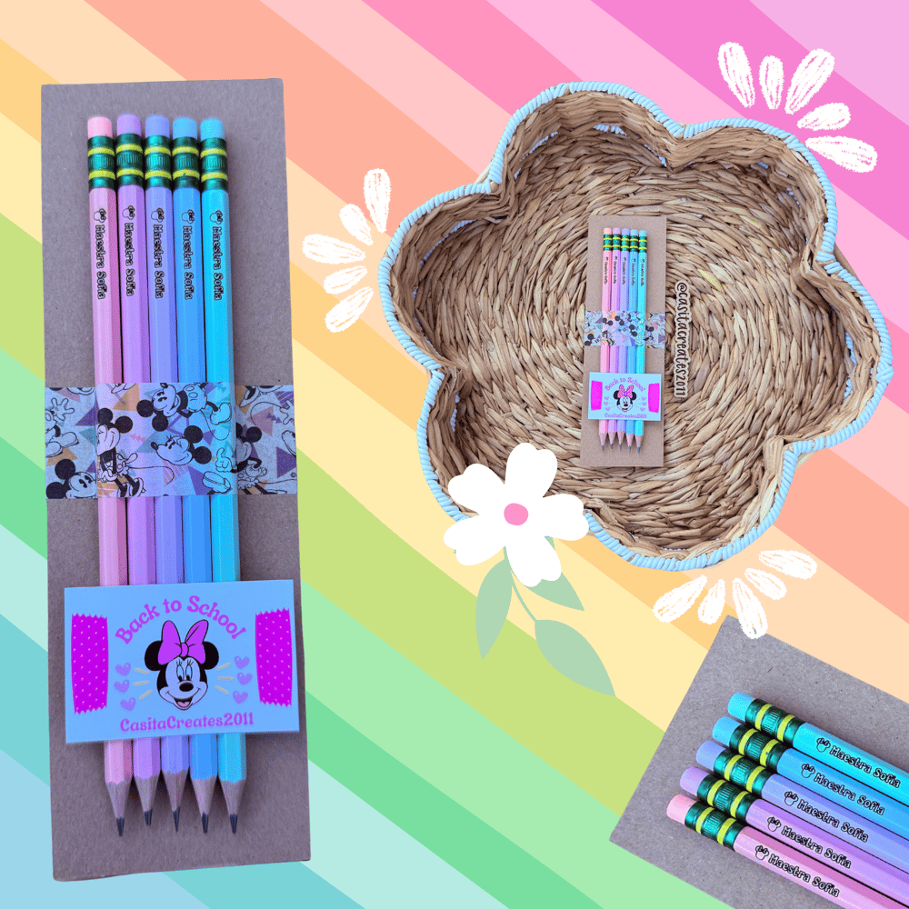 Image of Personalized with Character and Full Name/Lápices con Personaje y Nombre Completo