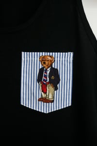 Image 2 of Black Teddy Bear Pocket Tank Top
