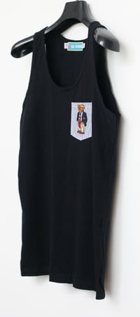 Image 4 of Black Teddy Bear Pocket Tank Top