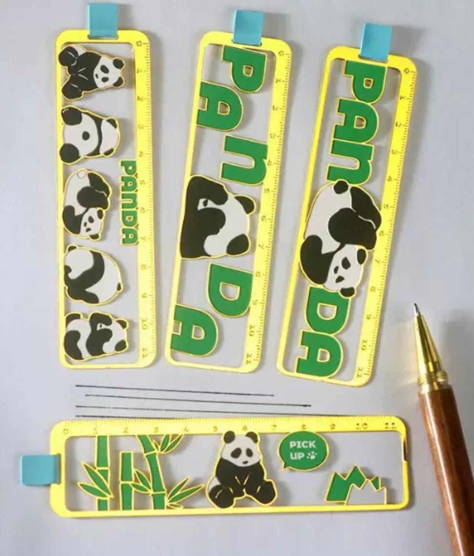 Image of (New) Panda Ruler Bookmark