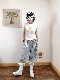 Image 2 of Double waistband drawstring summer cropped pants