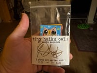 Image 1 of Kevin Seconds - Tiny Haiku Owls / 3-Piece Micro Art Set Series, Vol. 1 / #15 of 30 