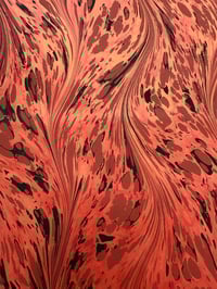 Image 7 of Gold and Red - hand marbled paper - project SECONDS