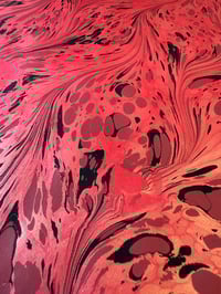 Image 9 of Gold and Red - hand marbled paper - project SECONDS
