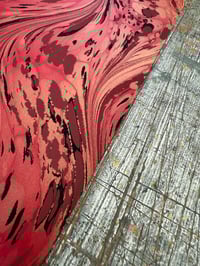 Image 11 of Gold and Red - hand marbled paper - project SECONDS