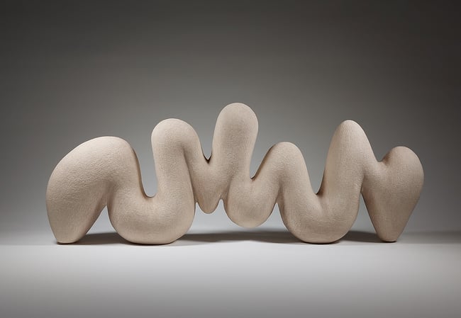 Rhythm Form - Hand-Built Ceramic Sculpture 