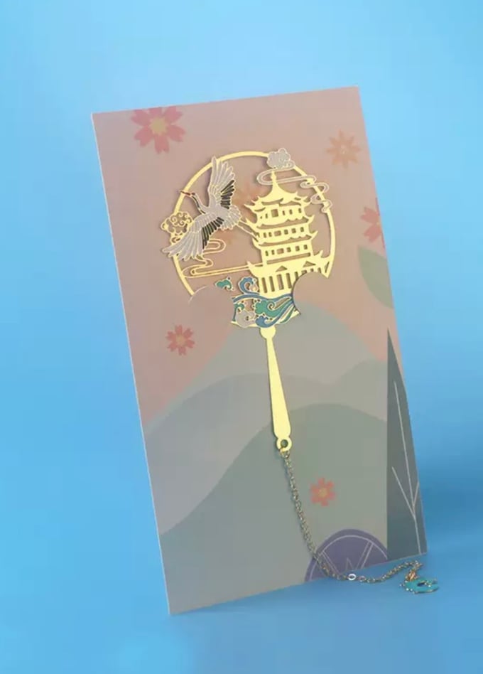 Image of White Crane Bookmark