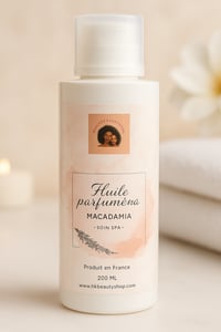 Image 1 of Huile Parfumée au Macadamia – Soin Spa (Corps & Cheveux)