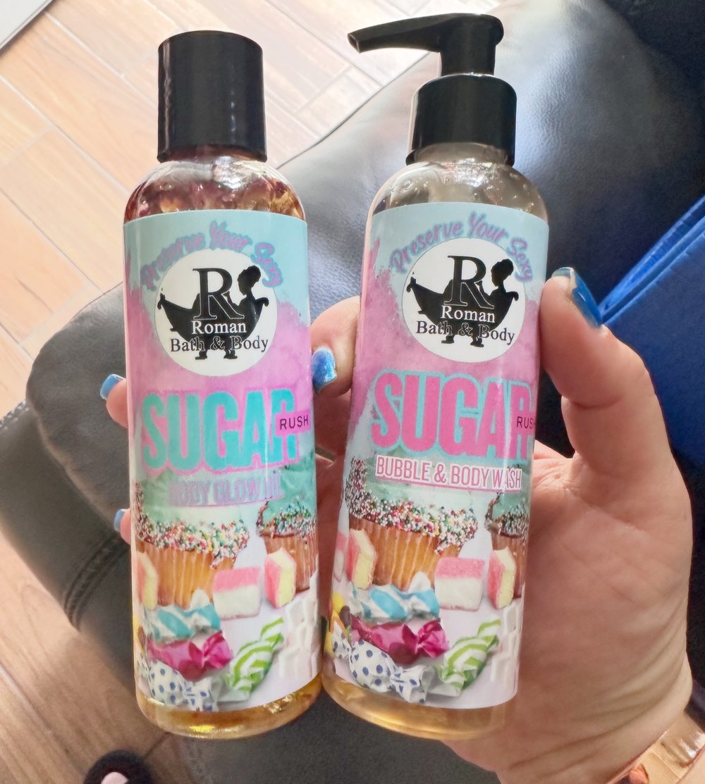 Image of Sugar Rush Body Glow Oil w/ Sugar Rush Bubble & Body Wash 2pc. Set