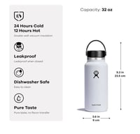 Image 3 of Hydro Flask™️ Wide Mouth Bottle 32 oz | Fir