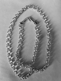 Image 2 of Silver chain; outer necklace of layered pair