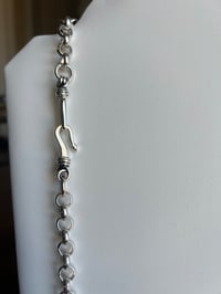 Image 3 of Silver chain; outer necklace of layered pair