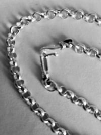 Image 4 of Silver chain; outer necklace of layered pair