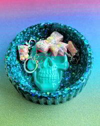 Image 3 of Pastel Pink Skull Face Trinket Bowl