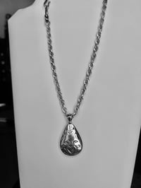 Image 2 of Silver Medalion Chain (inside necklace of layered pair)