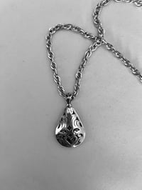 Image 3 of Silver Medalion Chain (inside necklace of layered pair)