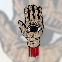 Image 1 of Palmistry hand wall hanger with fringe 